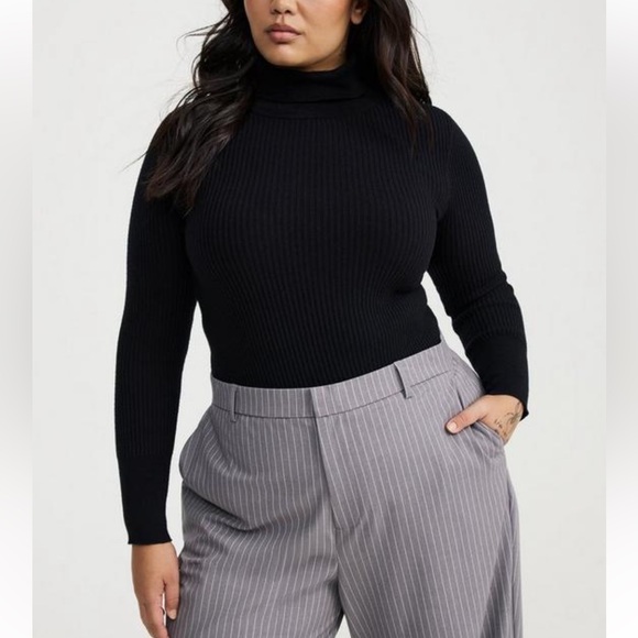 Torrid Mock Neck Ribbed Sweater - Picture 6 of 9